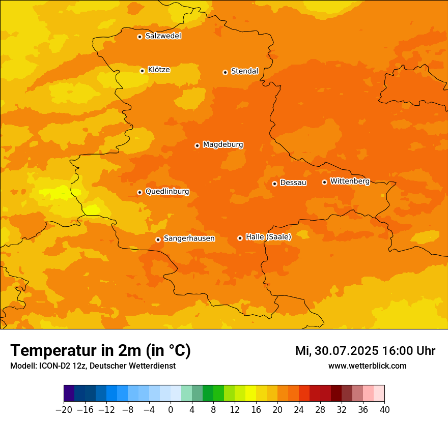 Modellkarten Temperatur