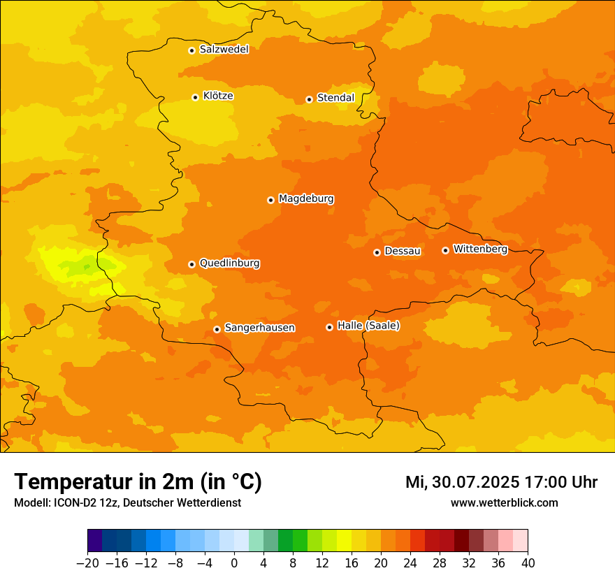 Modellkarten Temperatur