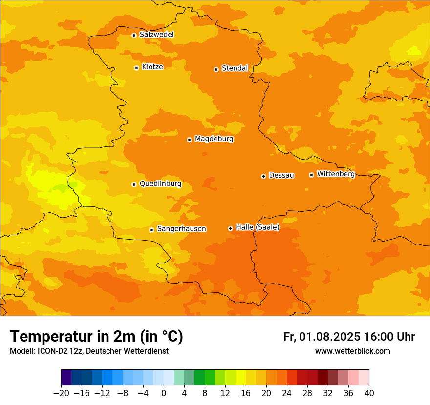 Modellkarten Temperatur