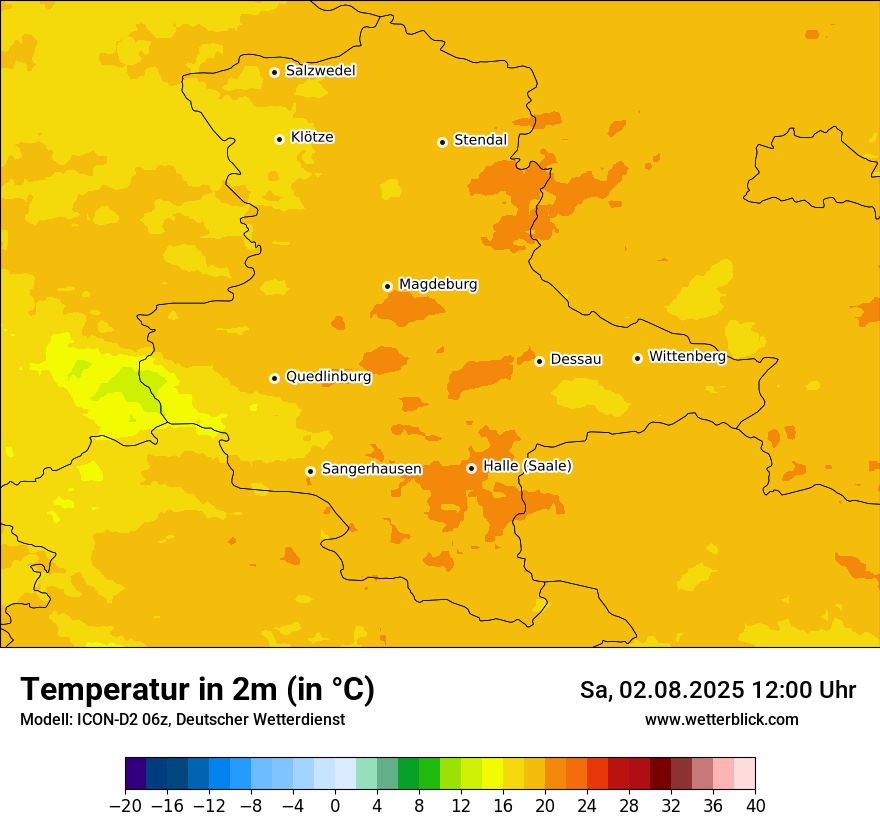 Modellkarten Temperatur