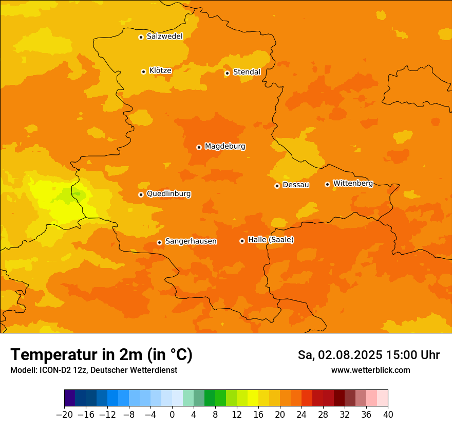 Modellkarten Temperatur