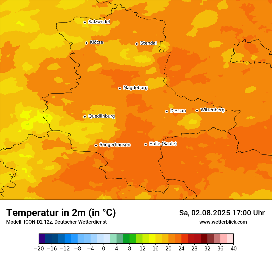 Modellkarten Temperatur