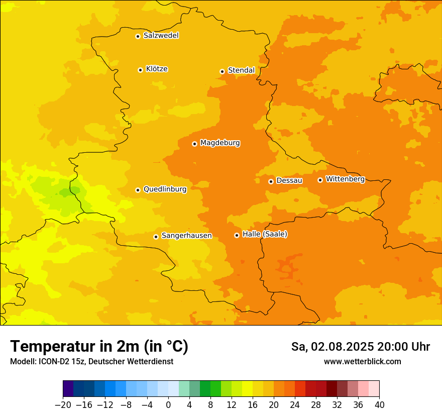 Modellkarten Temperatur
