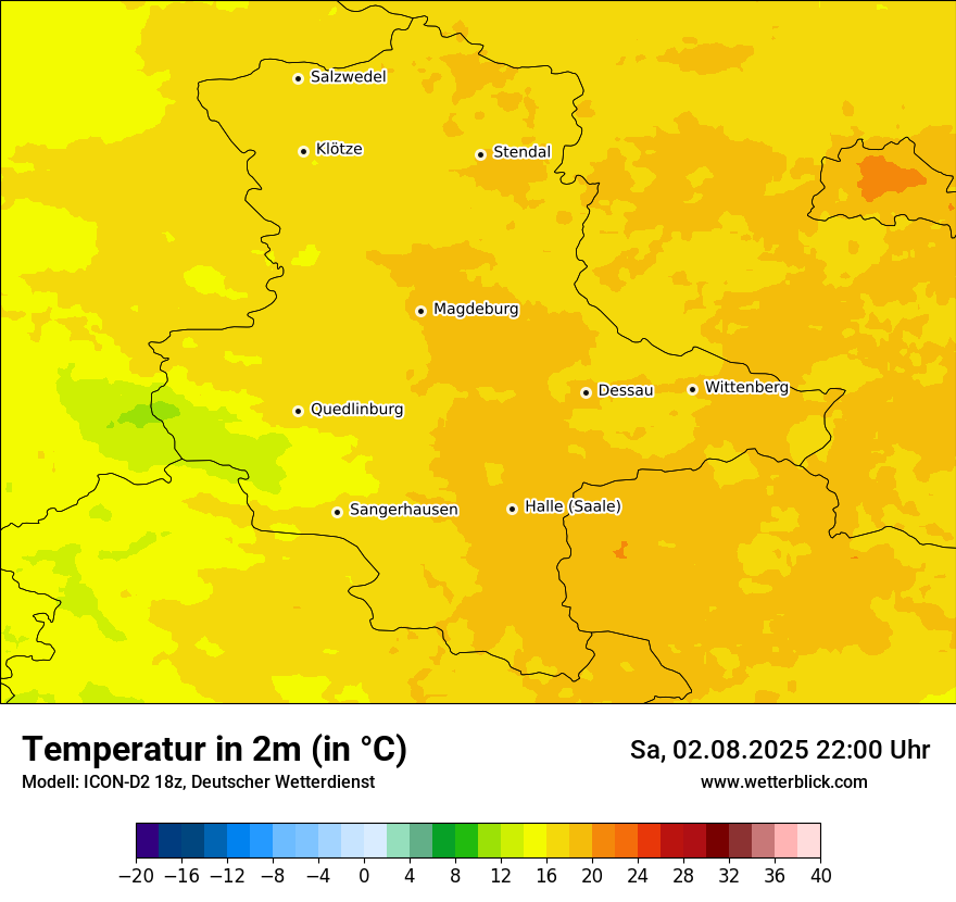 Modellkarten Temperatur