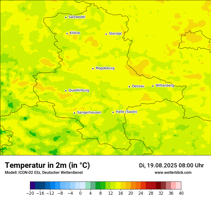 Modellkarten Temperatur