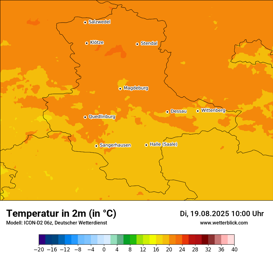 Modellkarten Temperatur