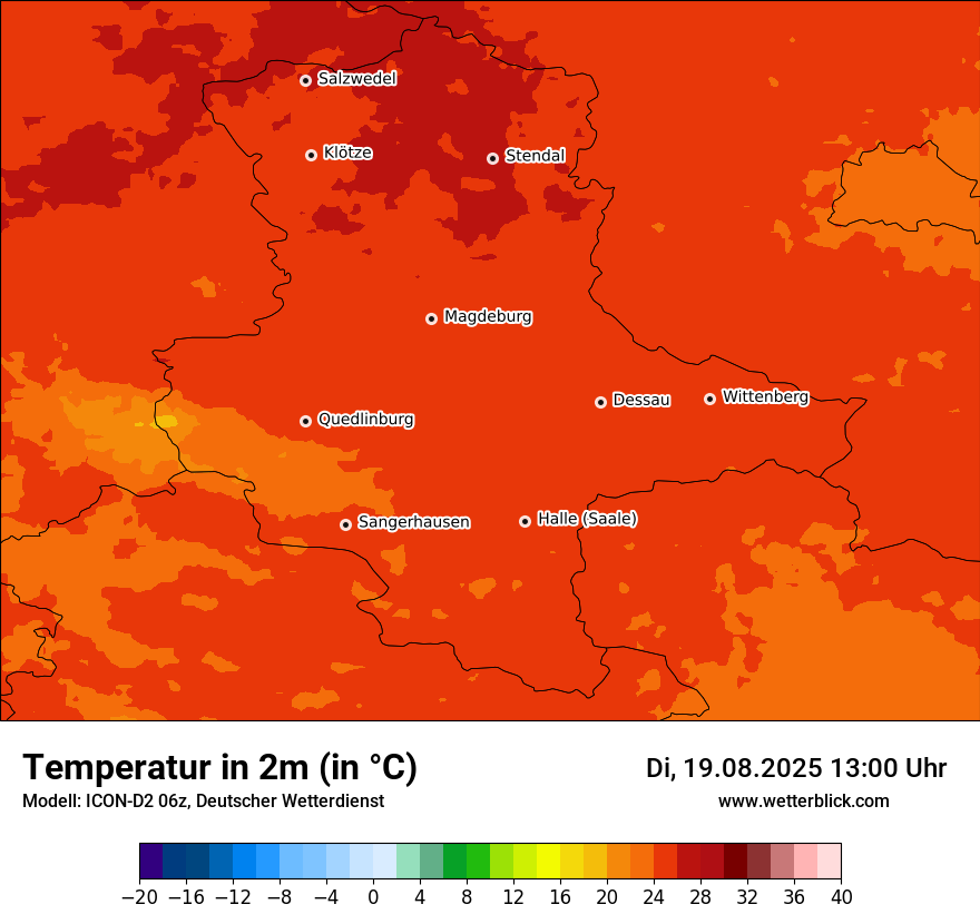Modellkarten Temperatur