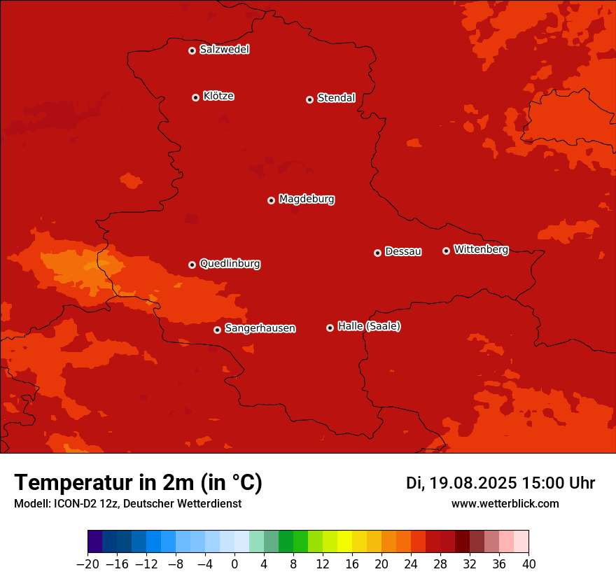 Modellkarten Temperatur