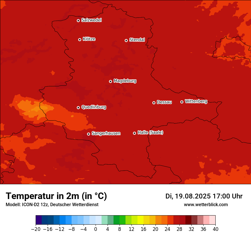 Modellkarten Temperatur