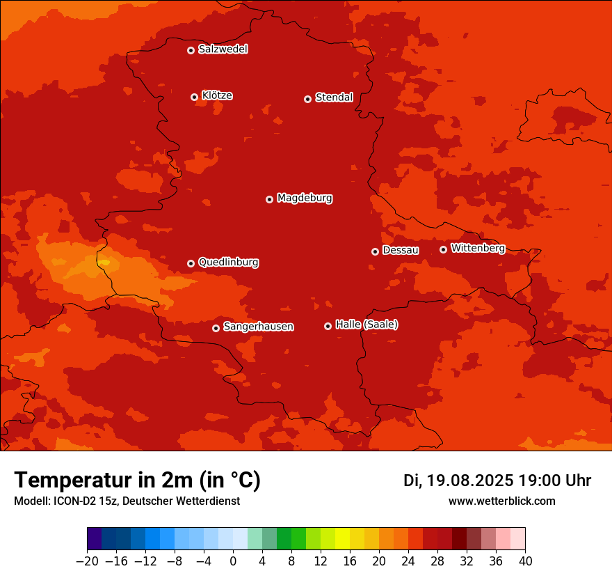 Modellkarten Temperatur