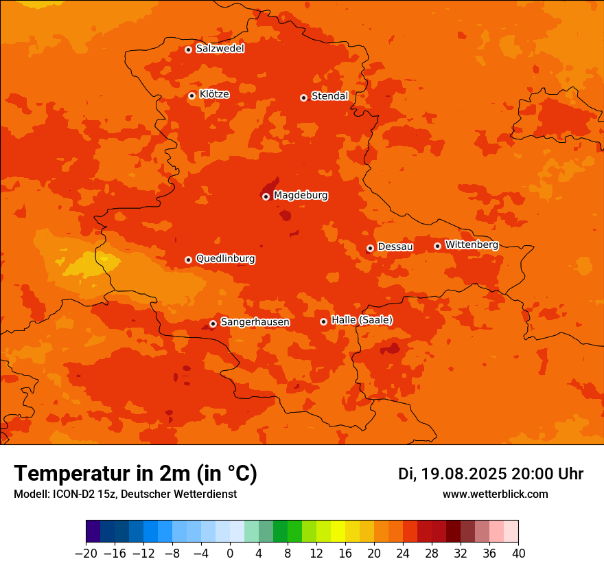 Modellkarten Temperatur