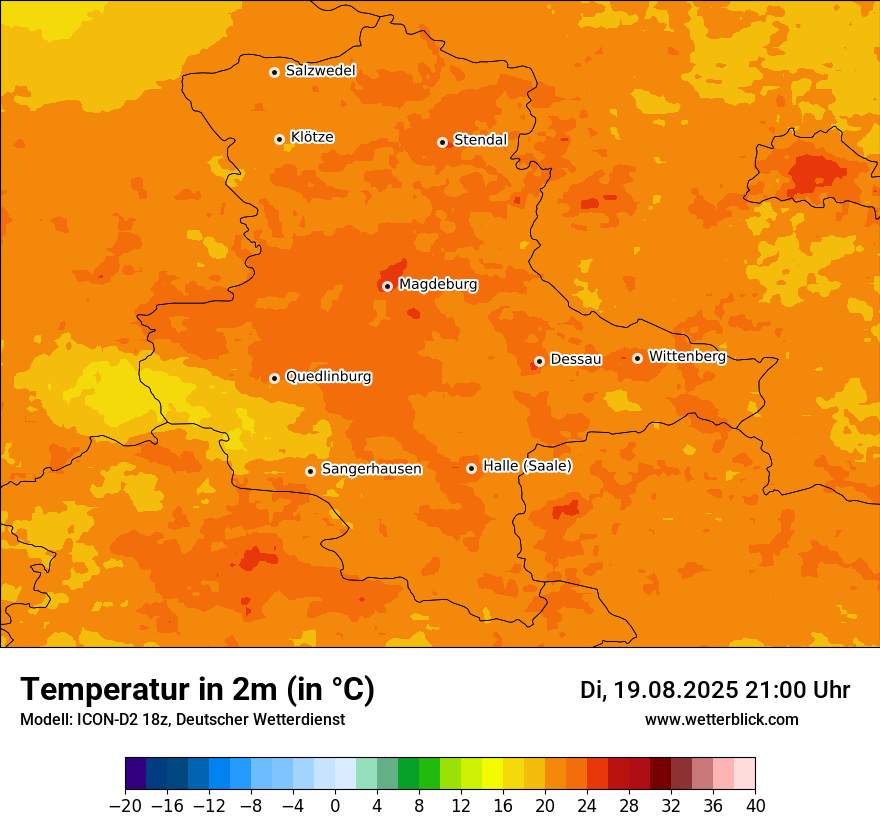 Modellkarten Temperatur