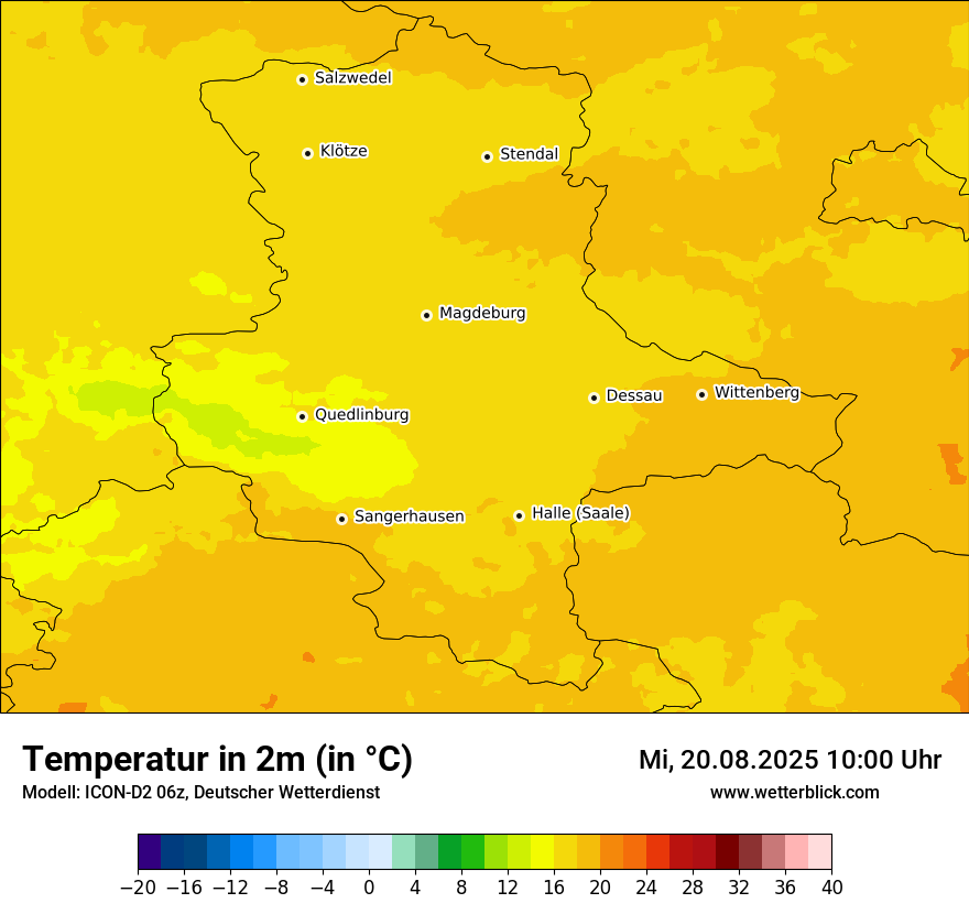 Modellkarten Temperatur