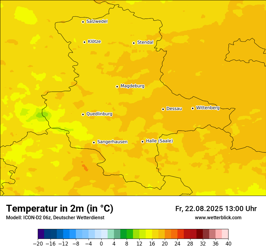 Modellkarten Temperatur