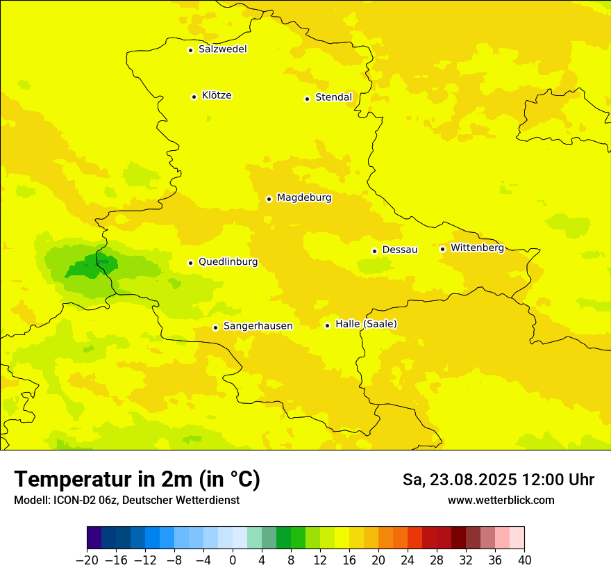 Modellkarten Temperatur