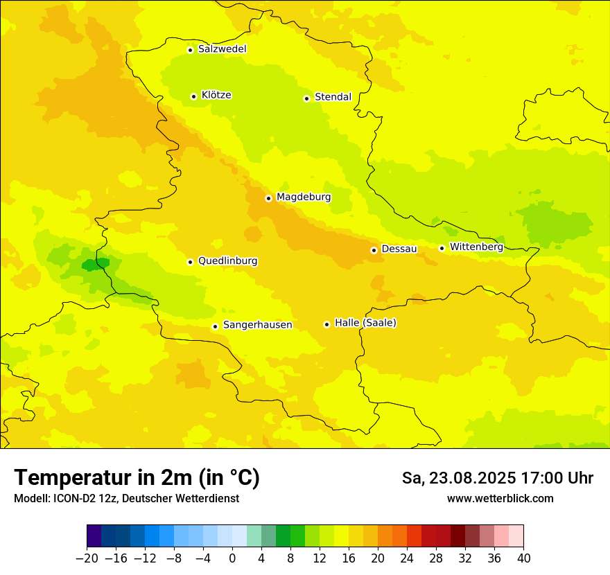 Modellkarten Temperatur