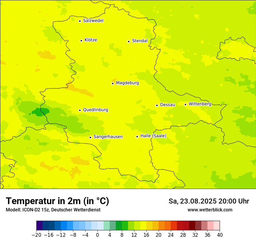 Modellkarten Temperatur