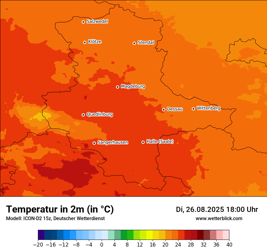Modellkarten Temperatur