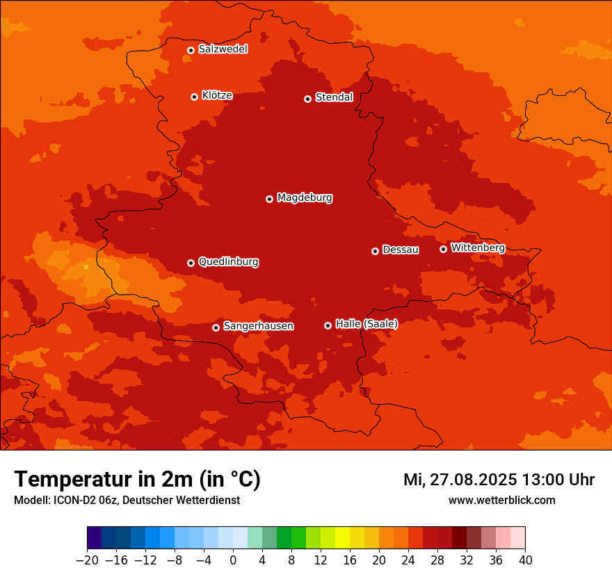 Modellkarten Temperatur