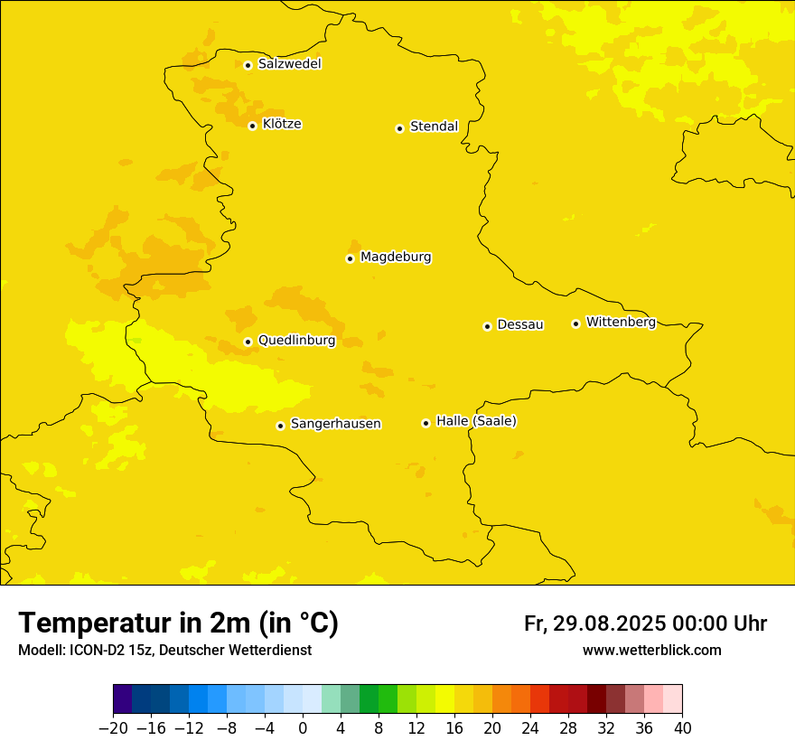 Modellkarten Temperatur