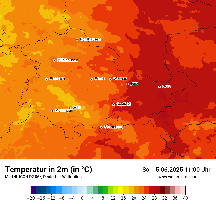 Modellkarten Temperatur