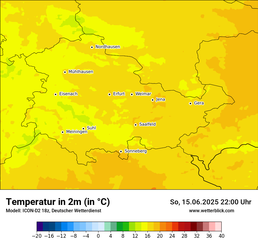 Modellkarten Temperatur