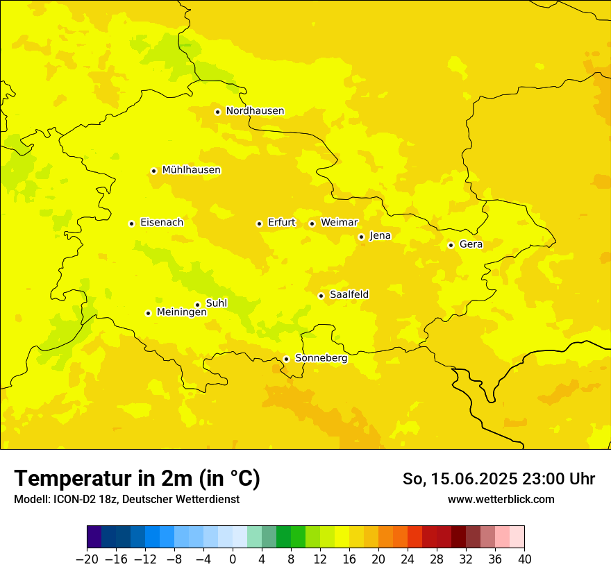 Modellkarten Temperatur