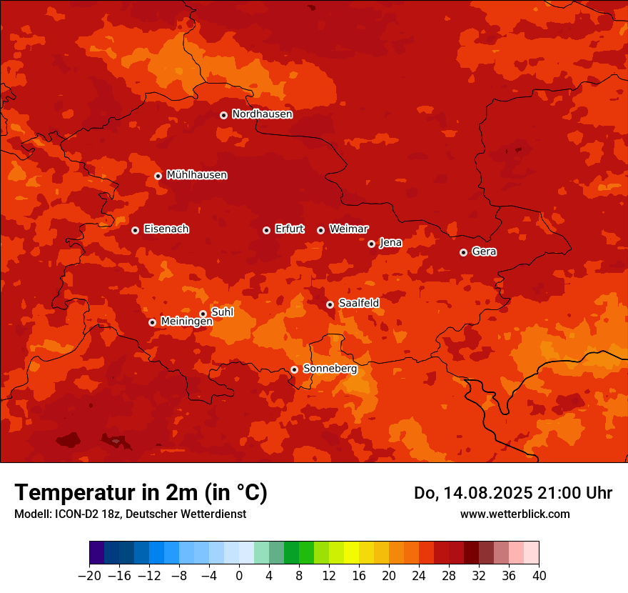 Modellkarten Temperatur