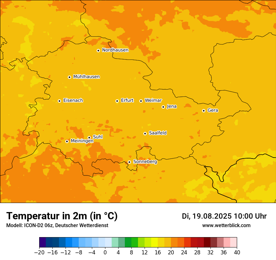 Modellkarten Temperatur
