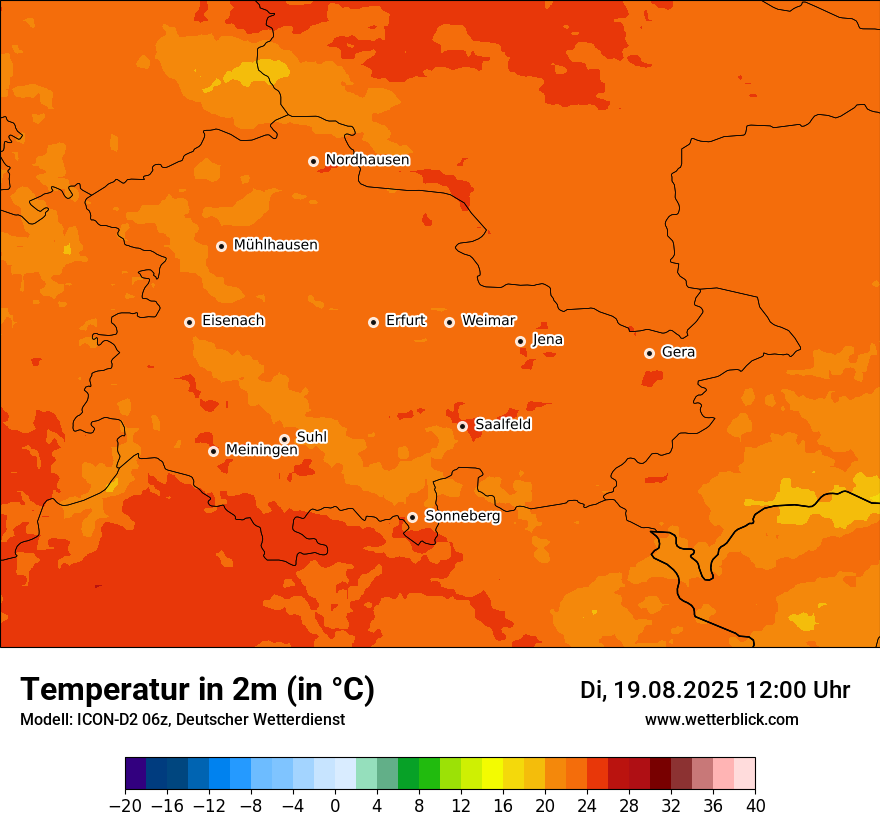 Modellkarten Temperatur