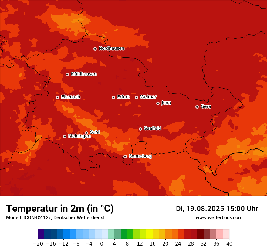 Modellkarten Temperatur
