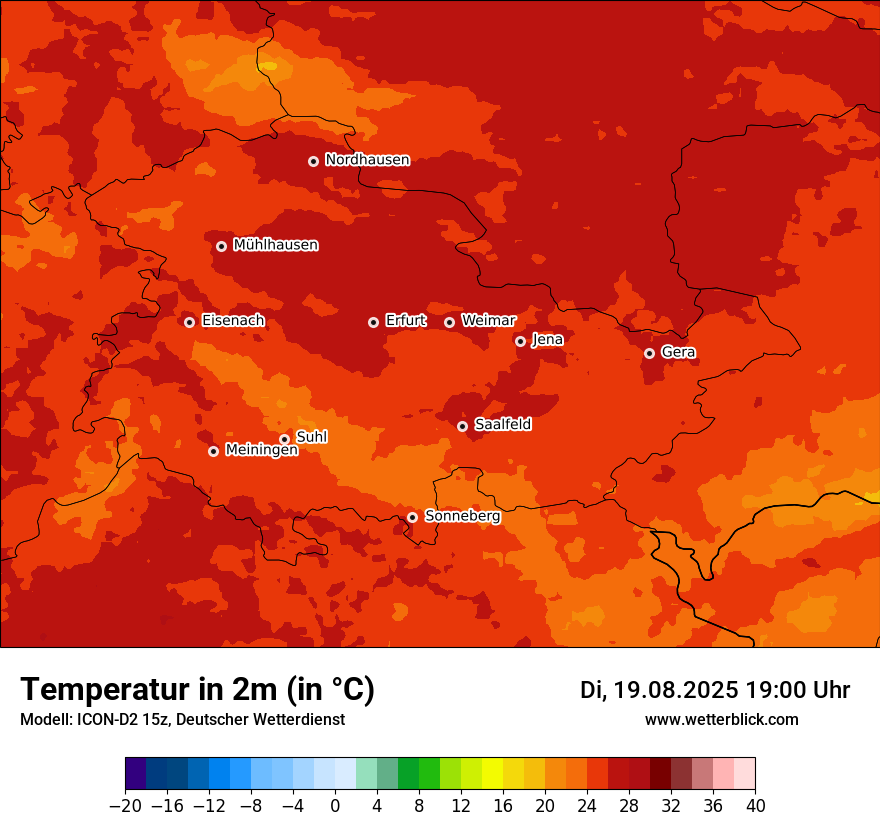 Modellkarten Temperatur