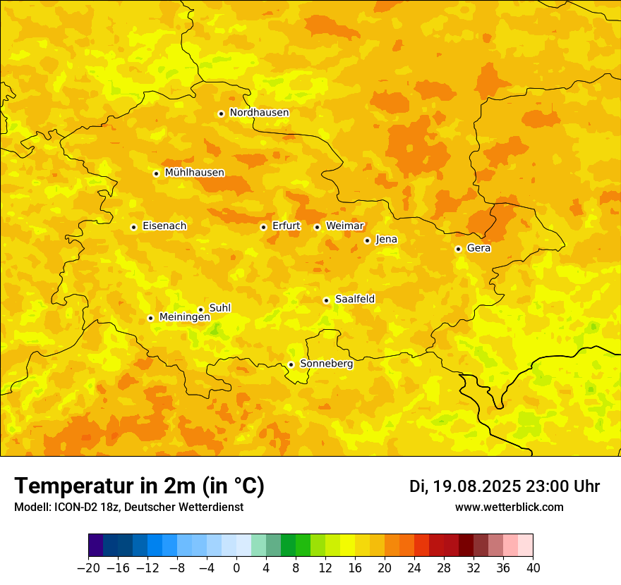 Modellkarten Temperatur