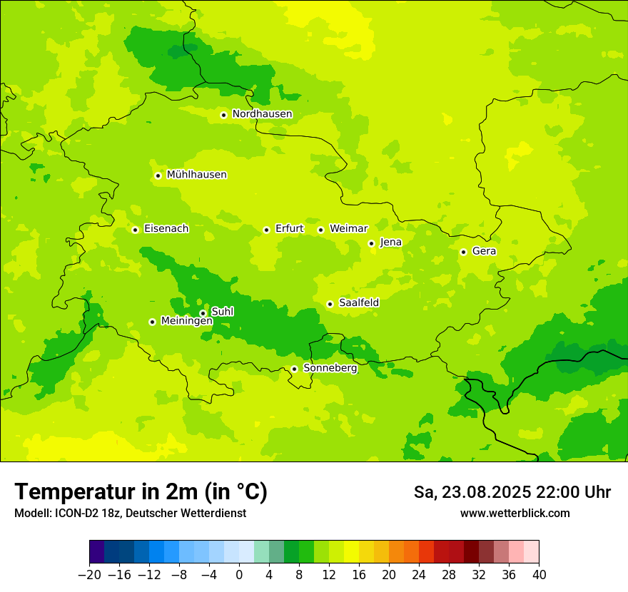 Modellkarten Temperatur