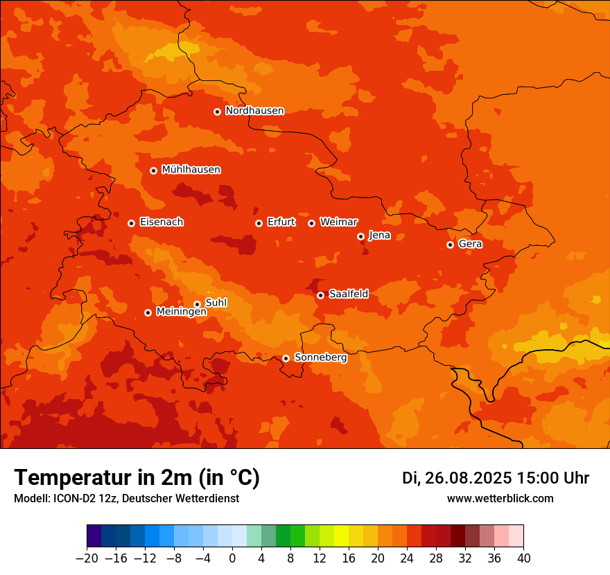 Modellkarten Temperatur