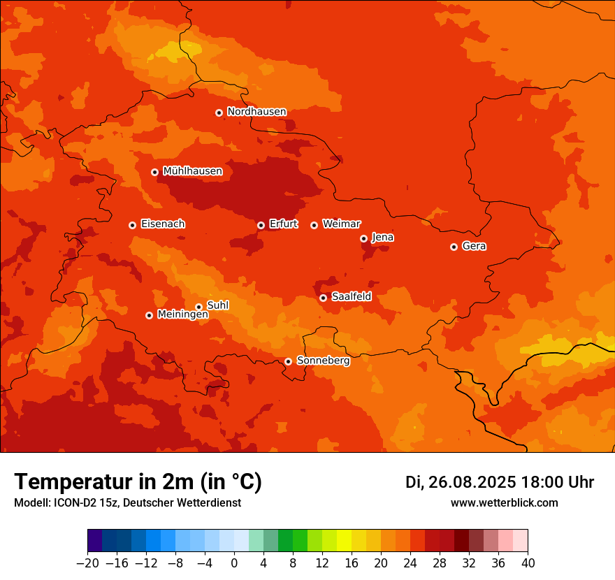 Modellkarten Temperatur