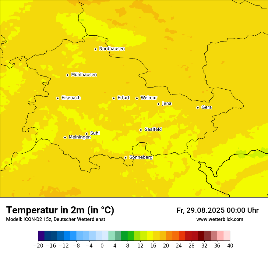 Modellkarten Temperatur