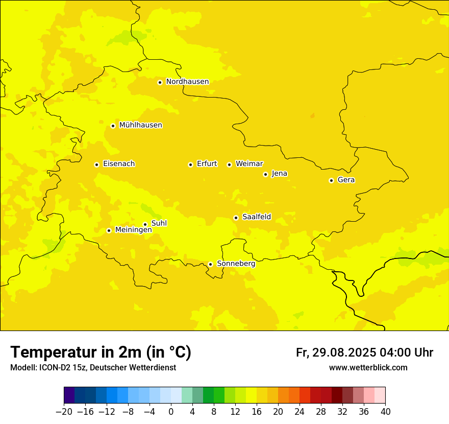 Modellkarten Temperatur