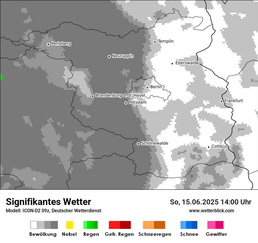 Modellkarten Signifikantes Wetter