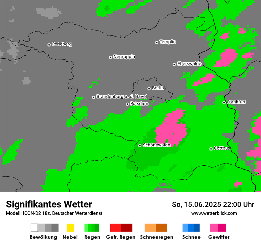 Modellkarten Signifikantes Wetter