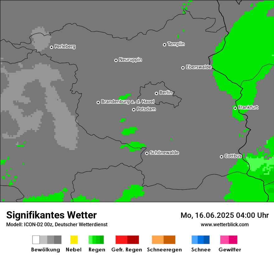 Modellkarten Signifikantes Wetter