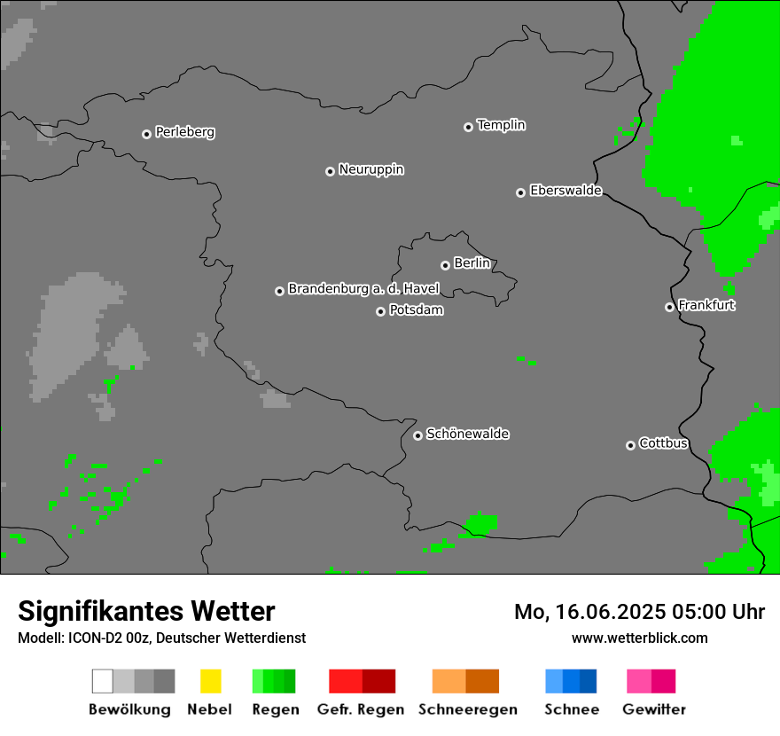 Modellkarten Signifikantes Wetter