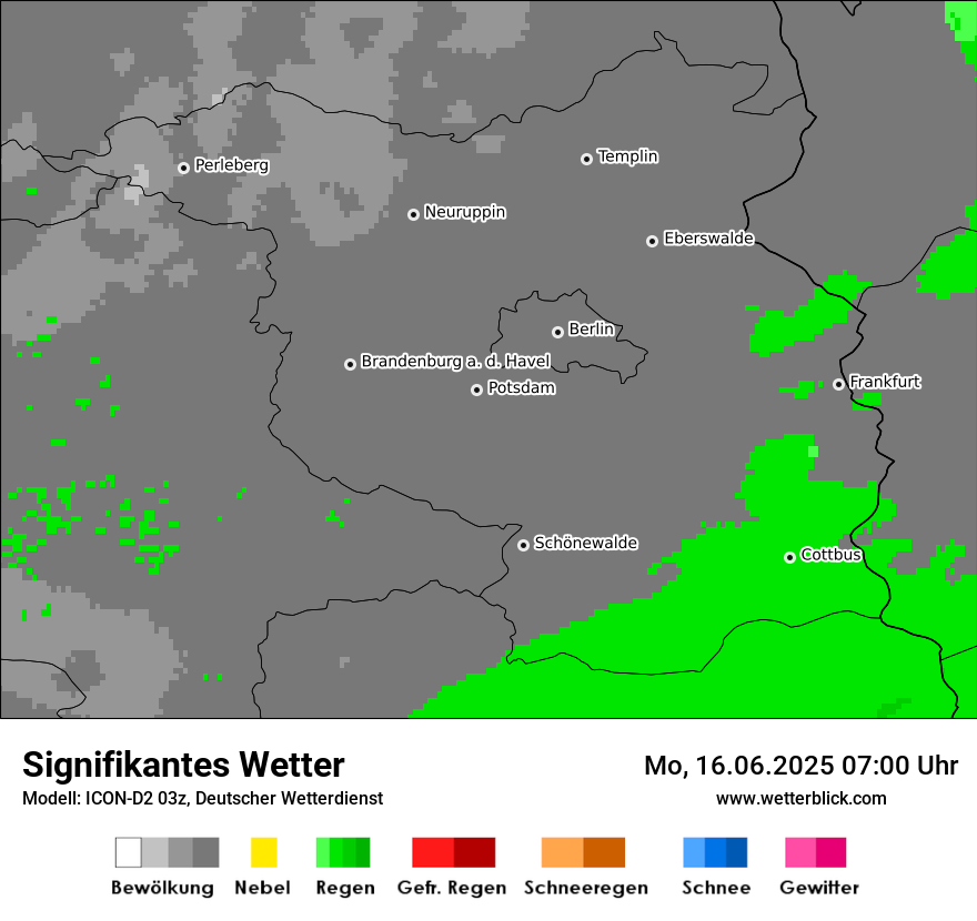 Modellkarten Signifikantes Wetter