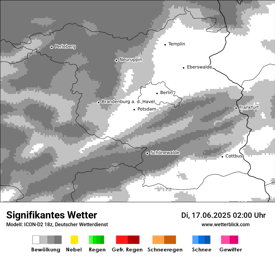 Modellkarten Signifikantes Wetter