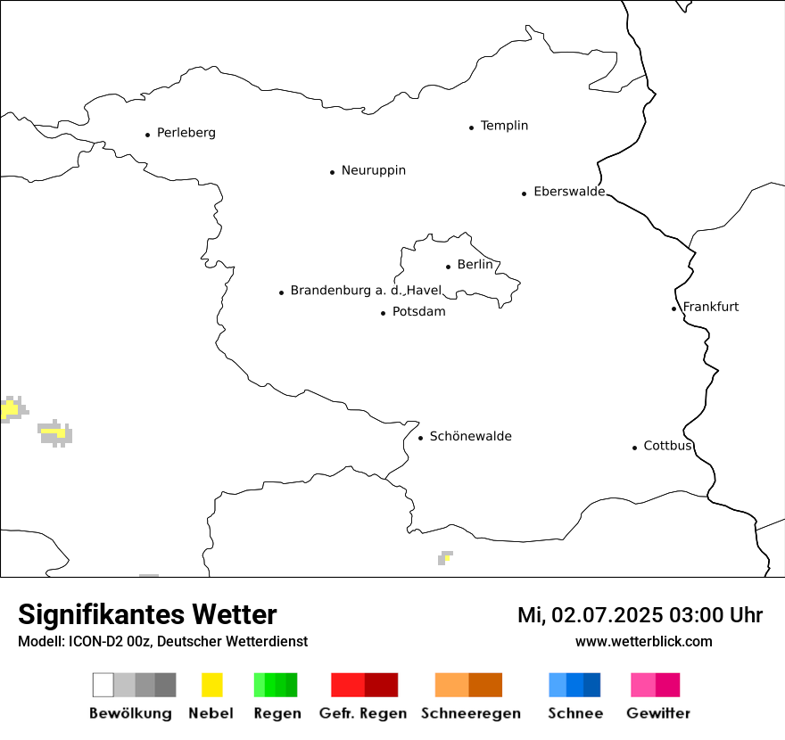 Modellkarten Signifikantes Wetter