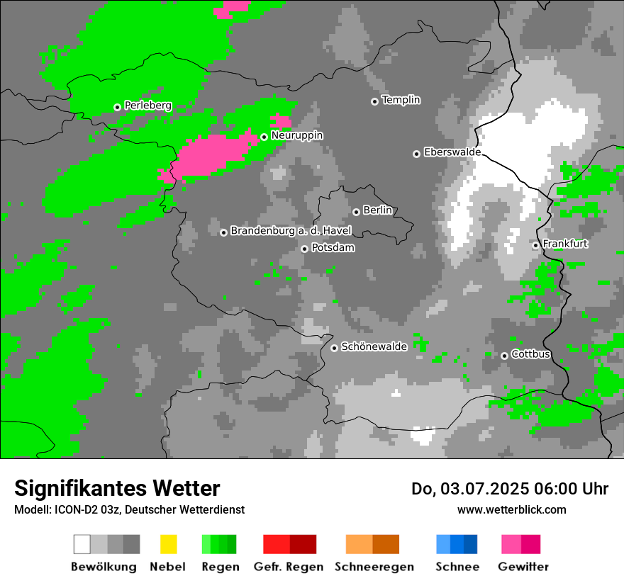 Modellkarten Signifikantes Wetter