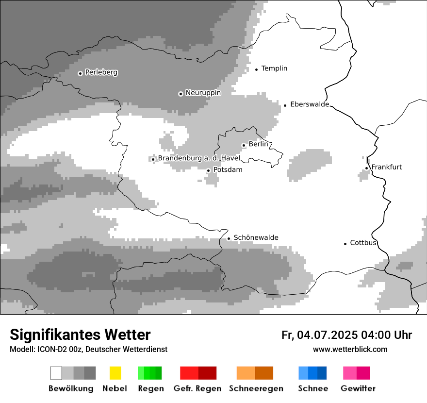 Modellkarten Signifikantes Wetter