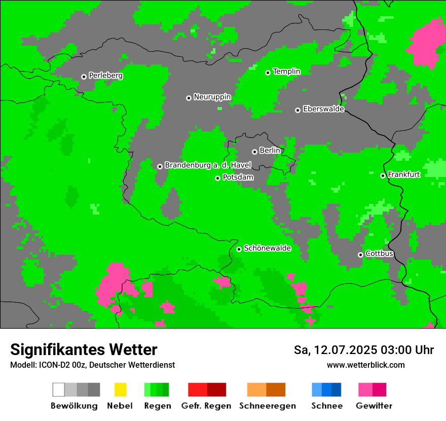 Modellkarten Signifikantes Wetter