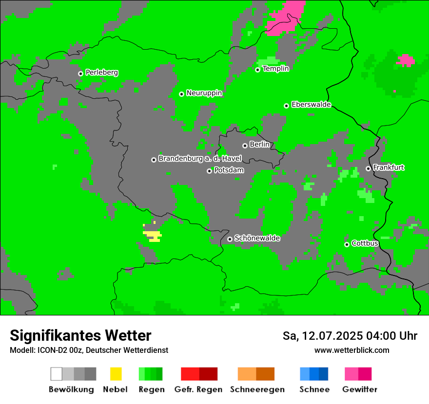 Modellkarten Signifikantes Wetter