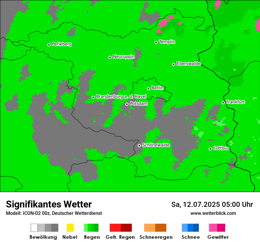 Modellkarten Signifikantes Wetter